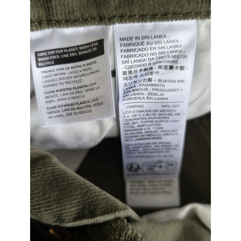 Levi's Classic Women's Mid Rise Straight Leg Jeans Corduroy Pants 10 M Ivy Green - Picture 11 of 13